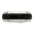 thumbnail image 4 of Edward Mirell Stainless Steel & Black Ti Casted 9mm Band, 4 of 7