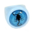 thumbnail image 1 of ED SPELDY EAST R0031-7 Ring  Black Scorpion  Blue with Blue Background  Size 7, 1 of 1