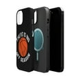 thumbnail image 2 of DistinctInk MagSafe Tough Case for Apple iPhone 15 (6.1" Screen) - Basketball There is No Off Season - Tempered Glass Back, 2 of 6