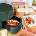 thumbnail image 5 of 3 Quart Digital Air Fryer, Compact Small Kitchen Air Fryer with Touch Screen Display, 4 Preset Functions, 170°F–400°F Adjustable Temperature, Ceramic Nonstick Basket, 1200W (Thyme Green), 5 of 9