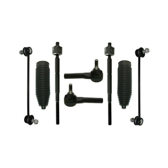 8 Pc Front Suspension Sway Bar Links Tie Rod Ends Outer Inner Rack and Pinion Bellow Boots Fits select: 2007-2017 JEEP PATRIOT, 2007-2017 JEEP COMPASS