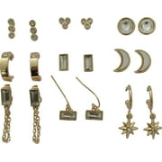 Time and Tru Women's 9On Clear Multi Earring Set