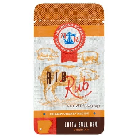 (2 Pack) American Royal World Series of Barbecue Lotta Bull BBQ Rib Rub, 6 (Best Pork Rib Rub)