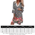 thumbnail image 2 of Azul/Verde/Gris Boho Summer Deep V Vestido en forma de H para viajes diarios (Gris XXL) FLhrweasw Para estrenar, 2 of 9