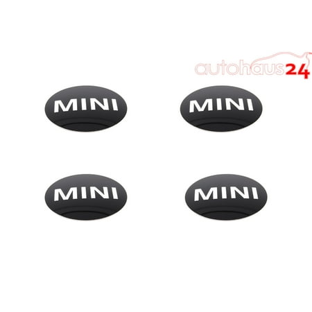 MINI COOPER WHEEL CAP CENTER EMBLEM COOPER MINI STICKER SET OF 4 GENUINE