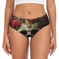 thumbnail image 1 of Balery Classical Rose Crown Skull Ropa Interior de Algodón para Mujer con Dibujo – Braguitas Cómodas y Elásticas, Estilo Clásico-Medium, 1 of 6