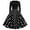 Black, variant on ICHUANYI Fashion Womens A Line Flare Vintage Dress Belt Prom Swing Long Sleeve Polka Dot Printing Party Dress