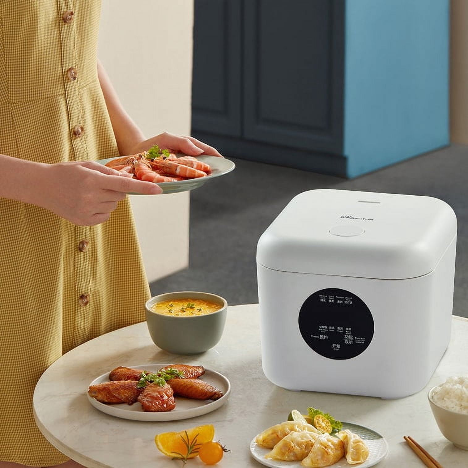 Bear 2L Electric Rice Cooker, White - Automatic Shut-Off