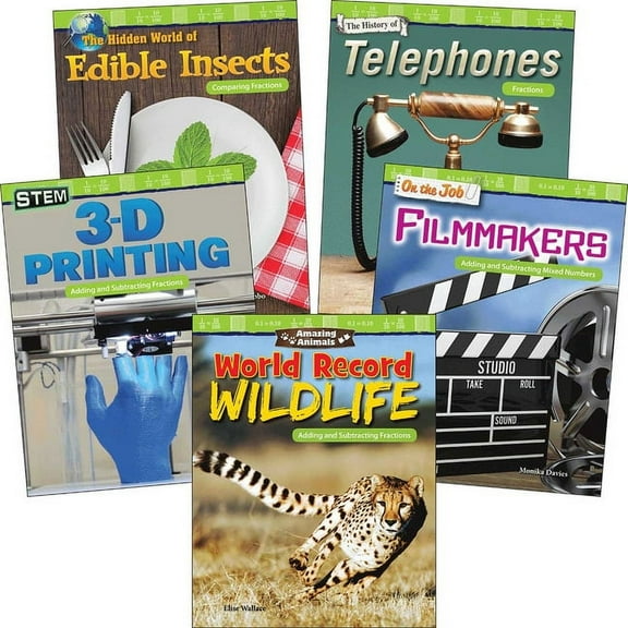 Mathematics in the Real World Adding & Subtracting Fractions: Grades 4-5 (5-Book Set), (Paperback)