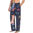 thumbnail image 3 of Kdxio Cartoon Dinosaur Scooter Sport Blue Print Men's Sleep Pajama Pant Lounge Pants with Pockets, 3 of 8