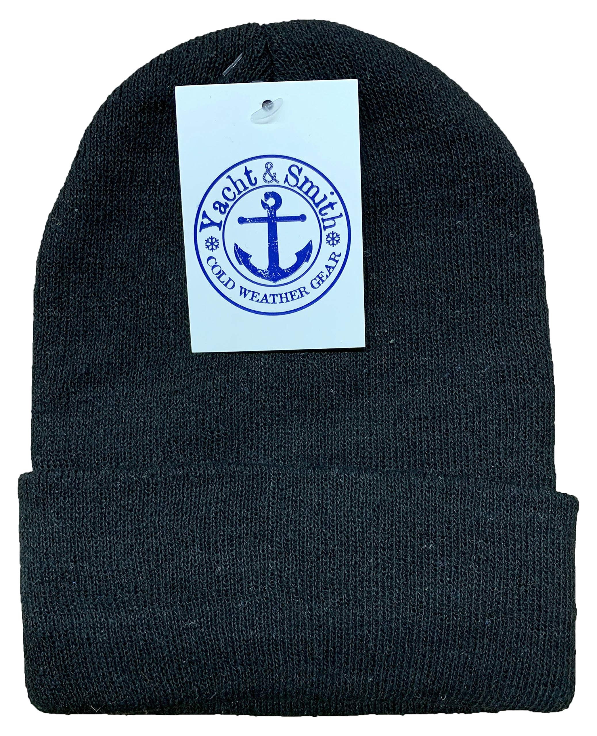 120 Pack of Yacht & Smith Wholesale Beanies, Bulk Thermal Winter Hat (Assorted Solid Beanies)