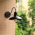 Outdoor Barn Light Exterior Black Rustic Gooseneck Wall Light Fixture ...