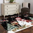thumbnail image 5 of Black Christmas Area Rug 4x6 Washable Rug Non Slip Red Snowman Xmas Tree Snowflake Winter Large Area Rug Indoor Floor Carpet for Entryway Bedroom Kitchen Living Room Home Office Dining Room Nursery, 5 of 8