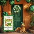 thumbnail image 2 of Happy Saint Patrick''s Day Garden Flag Double Sided 12×18 Inch,St Patricks Lucky Shamrocks Green Hat Pot of Gold Yard Burlap Flags for Spring 17 March Seasonal Lawn Porch Decoration, 2 of 6