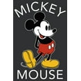 thumbnail image 2 of Women's Mickey & Friends Retro Mickey Mouse Pose Racerback Tank Top Black Heather X Small, 2 of 4