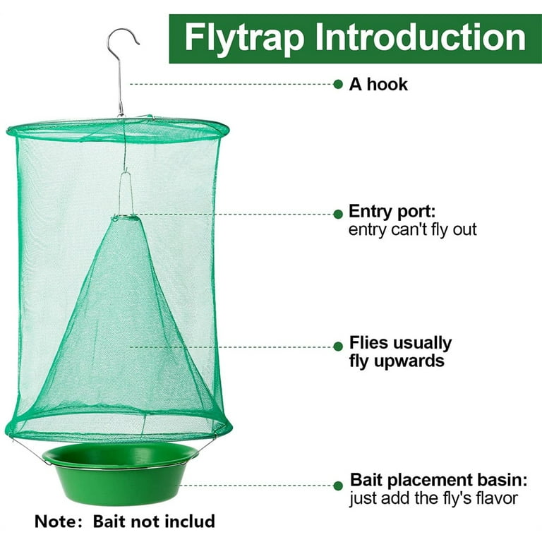 Outdoor Hanging bag fly trap Fly catcher Folding Fly Net cage Killer Bug