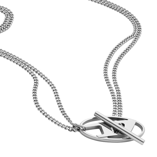 Collar Diesel DX1534040, cadena de acero inoxidable para hombre