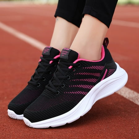 

FZM Sneakers For Women Running Shoes Shoes Fashion Sneakers Lace Up Shoes Breathable Outdoor Women Sports Runing Mesh Women s Sneakers Pink US Size 7.5