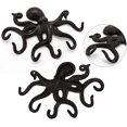 thumbnail image 4 of Ganchos para llaves para pared, soporte para llaves con decoración de pulpo, ganchos rústicos para toallas resistentes para baños con 6 tentáculos Fason HMHZ688, 4 of 7