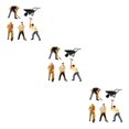 thumbnail image 2 of Decodeary Authentic 1/64 Painted Figurines for DIY Projects Sand Table Layout Collectible Miniatures 1:64 3Set, 2 of 6