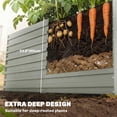 thumbnail image 4 of Outsunny Galvanized Raised Garden Bed, 5' x 3' x 2' Planter Box Light Grey, 4 of 10