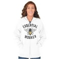 thumbnail image 4 of Save Bees Essential Workers Earth Day Zip Up Hoodie Men's Women's Brisco Brands X, 4 of 6