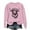Pink, variant on SHE IS Womens Sweatshirts No Hood Cropped Womens Oversized Graphic Hoodies Pullover Sweatshirts for Women with Pockets Plus Size Tops for Women Fall My Orders Placed