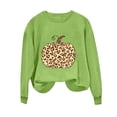 thumbnail image 4 of Halloween Sweatshirts for Women Yotami Crewneck Loose Long Sleeve Shirts for Holiday Cute Pumpkin Print Fall Clothes (Green, M), 4 of 4