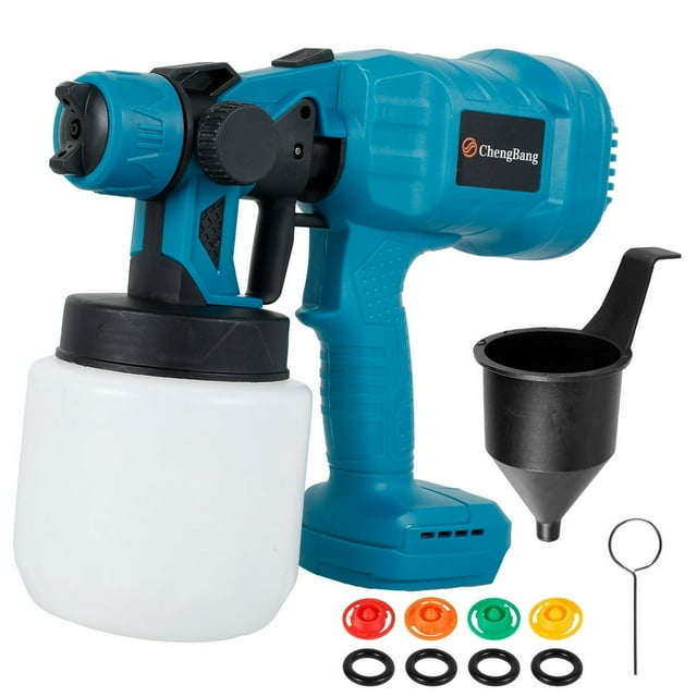 Vaporisateur de Peinture Outil de Pulvérisation Électrique 800 ml Outil de Pulvérisation de Peinture Professionnel avec 4 Embouts Pulvérisation à Main Accessoires d'Outil Haute Puissance Kit de Pulvérisation Réglable pour Peinture Extérieure et Domestique
