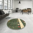 thumbnail image 3 of Ahgly Company Indoor Rectangle Contemporary Khaki Green Abstract Area Rugs, 8' x 12', 3 of 6