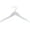 Whitewash, variant on NAHANCO 17" Wooden Shirt Hanger, High Gloss Black (Pack of 100)