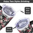 thumbnail image 5 of 40oz Tumbler with Handle and Straw Lid | Vacuum Insulated Leak Proof Tumbler | Stainless Steel Travel Mug Water Bottle Cup Keeps Cold & Hot, 5 of 7