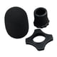 thumbnail image 5 of Parabrisas de micrófono de mano con soporte de silicona para varilla inferior antiviento Negro, 5 of 9