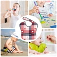 thumbnail image 6 of Bingfone Mess-Proof Baby Bib - Waterproof Bib for Baby Boy or Girl with Food Catcher Pocket, Unisex-Heart Plaid, 6 of 6