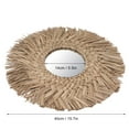 thumbnail image 5 of Straw Weaving Wall Mirror Retro Beautiful Woven Wall Hanging Mirror for Dorm Room Decoration Nature, 5 of 8