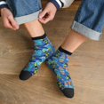 thumbnail image 3 of Pofeuu Hawaiian Style Print 30cm Socks, Adult Running Hiking Socks for Youth and Adult, 3 of 7