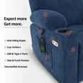 thumbnail image 5 of MCombo Large Power Lift Recliner Chair Sofa with Massage and Heat for Big and Tall Elderly People, 3 Positions, Cup Holders, and USB Ports, Extended Footrest, Fabric 7516(Large,Admiral), 5 of 10