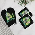 thumbnail image 5 of Rick And Morty 4 Pcs Oven Mitts And Pot Holders Kitchen Oven Glove with Potholders Non-Slip Cooking Gloves for Cooking Baking Grilling, 5 of 7