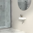 thumbnail image 3 of Logmey 14"x8" Porcelain White Bathroom Ceramic Sink Rectangular Wall Mount Sink, 3 of 7