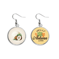 thumbnail image 1 of Deja el helado de coco helado Pendiente del lóbulo de la joyería del pendiente de la hoja del otoño Unbranded M, 1 of 3
