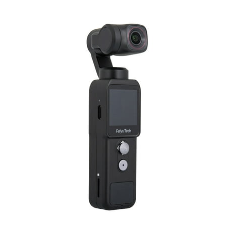 Handheld Stabilized Camera 3-Axis Gimbal, FeiyuTech Pocket 2, 4K Video Action Camera, 130 ° View, Magnetic AL Speaker Mic, 4xZoom, 12MP Photo, 512G Card Slot, Beauty Effect, for YouTube TikTok Vlog