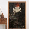 thumbnail image 4 of Cortina de puerta semiopaca con patrón de patchwork de dos piezas de Infant Annihilator, cortinas opacas decorativas para dormitorio, sala de estar, decoración de habitación de niños, 34 x 56, 4 of 7