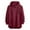 Wine, variant on Men's Oversize Sweatshirt Solid Color Long-sleeved Hooded Pullover Irregularly Designed Warm Hoodie