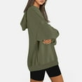 thumbnail image 4 of Kmdttou Women's Hoodies for Casual Loose Solid Color Long Sleeved Round-neck Hooded Sweatshirt Tops on Clearance!, 4 of 6