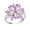 a, variant on YYKihy Women Flower Rings Silver CZ Rings Large Flowers Floral Rings