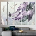 thumbnail image 5 of Purple And Gray Feather Painting, Canvas Decor, Large Canvas, Printed Canvas, Purple Canvas Gift, Modern Canvas Gift, Soft Tones Artwork, Canvas Wall Decor - Natural Framed, 5 of 9