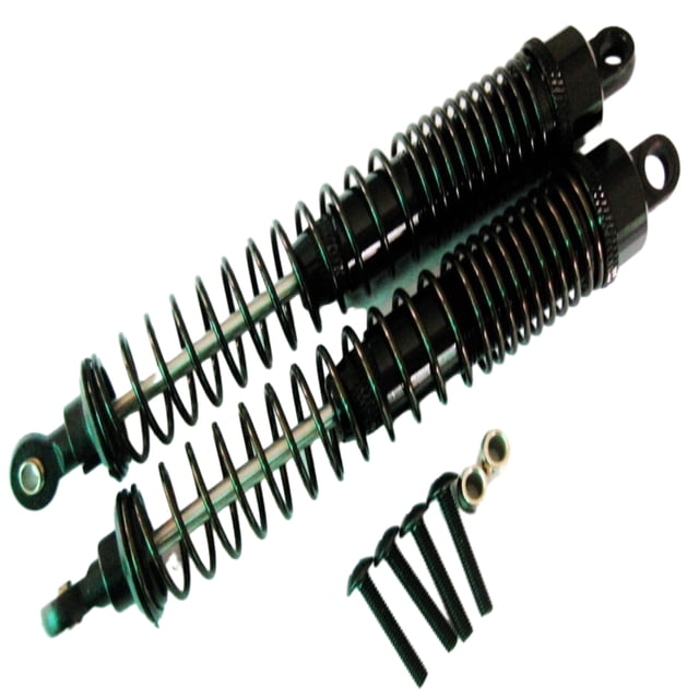 Amortiguador trasero delantero Bewildely de aleación de aluminio 2 uds para 1/10 RC modelo negro