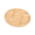 thumbnail image 1 of Bandeja de madera decorativa para servir, bandejas de madera para té, redondas. 20x20cm, 1 of 9