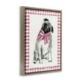 thumbnail image 4 of Stupell Industries Pug with Plaid Border Animals Painting Brown Floater Framed Canvas Art Print Wall Art, 25 x 31, 4 of 10