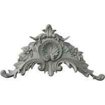 Ekena Millwork 28 3/4"W x 15 1/8"H x 2 7/8"P Large Shell Center with Scrolls